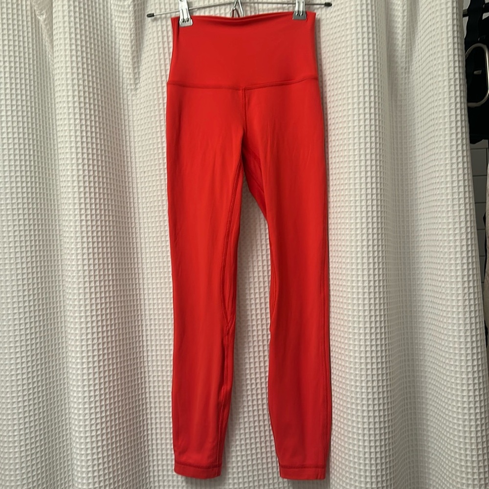 Tomato Red Lululemon Legging size 2